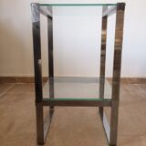 Sellette chrome metal sofa tip