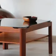 Vintage square coffee table – Solid teak – Myer