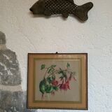 Old pastel Fuchsias framed