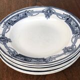 Lot of 7 plates old iron land of saint Amand hamage north model medallion