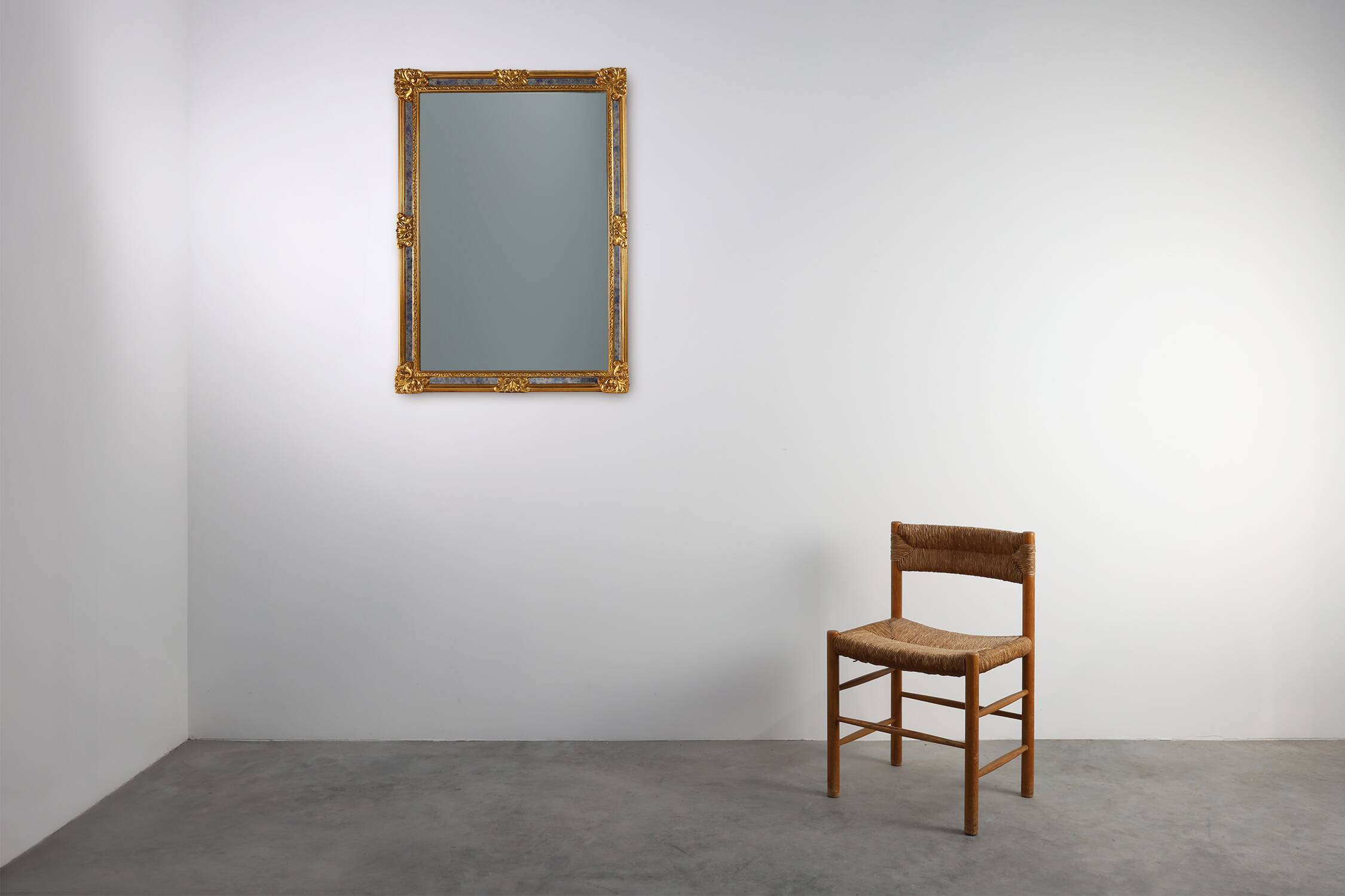 20th century Baroque Revival Mirror by Deknudt in gilded Resin, Belgium