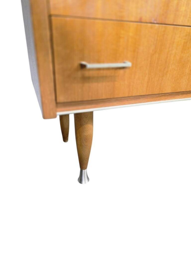 Buffet, meuble bar vitré vintage en bois