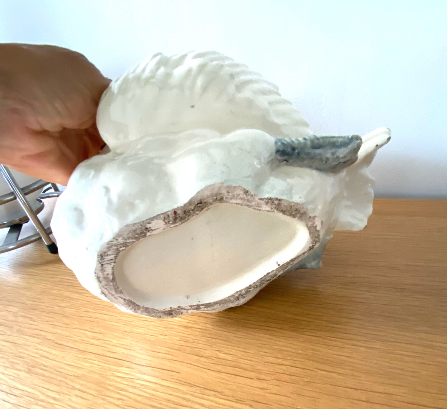 Ceramic Swan Cache Antique Pot Design Slip Empty Antique Pocket