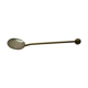Ancient silver metal spoon and vintage brass
