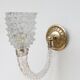 Set of 2 Art Deco Wall Light in Murano Rostrato Glass by Barovier e Toso, 1