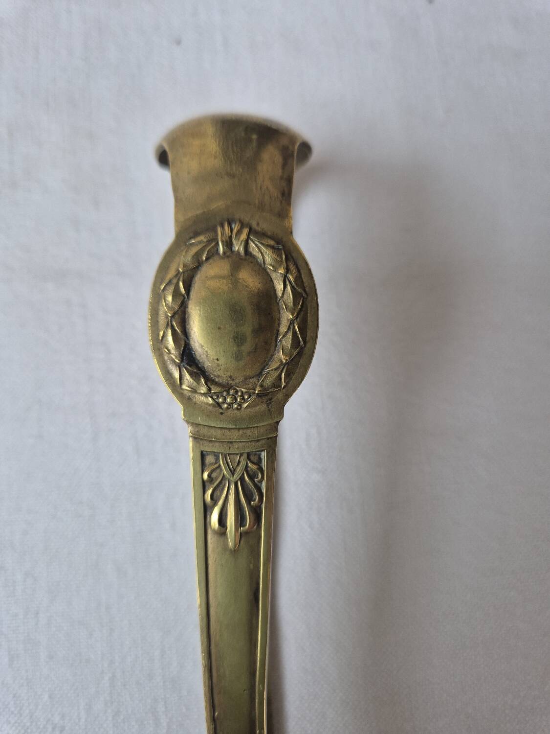 Antique brass sugar tongs
