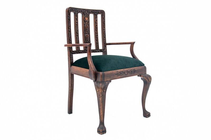 Chippendale style armchair, circa 1900. After renovation.