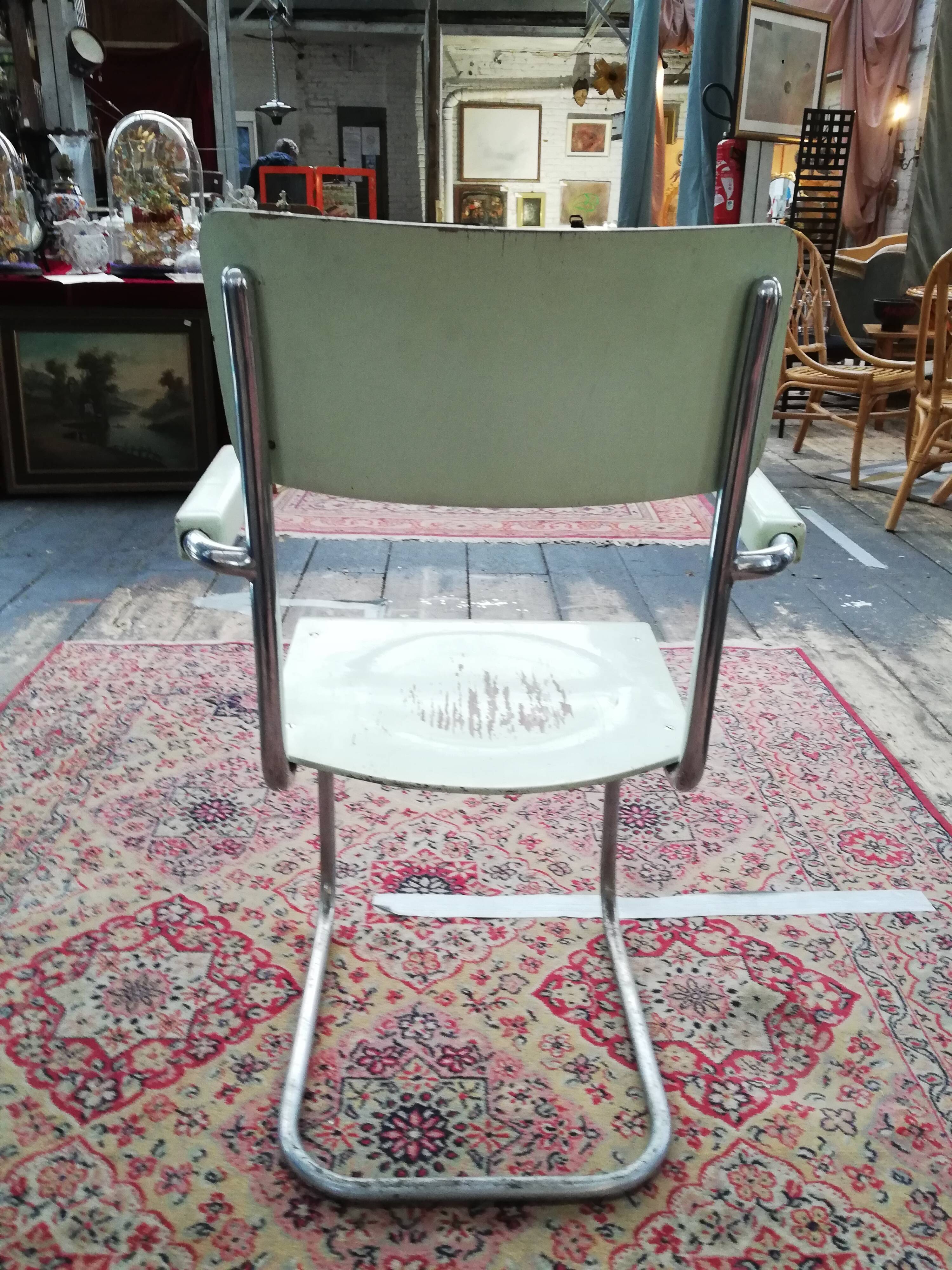 Czech armchair wood and chrome, Mart Stam, Konova 1940