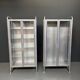 2x vintage italian medical display cabinets from profa - padua