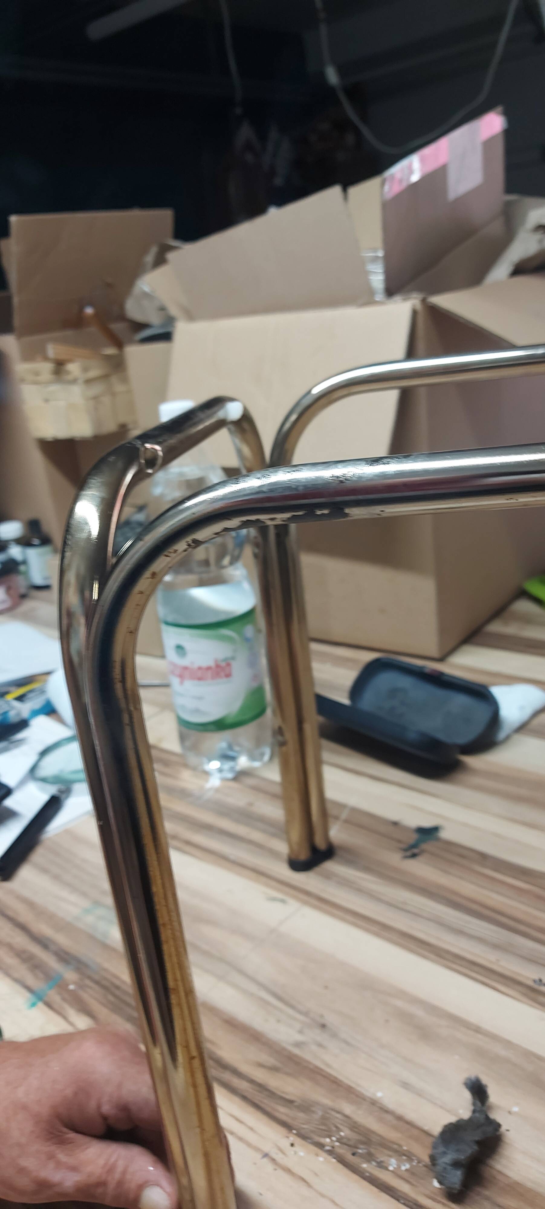 Coffee Table, Smoked Glass and Chrome