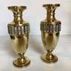 Pair of brass vases