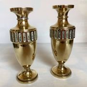 Paire de vases en laiton