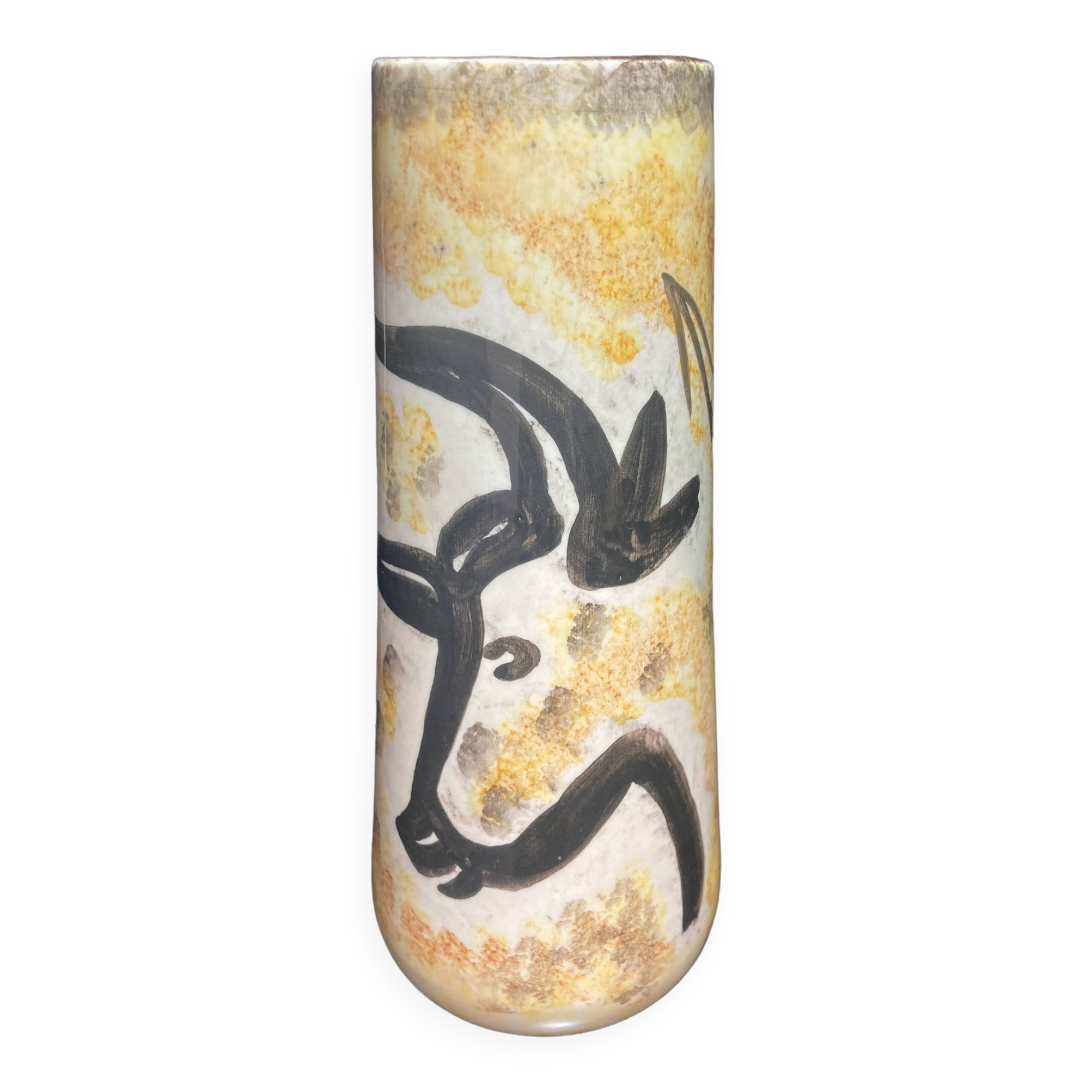 Ceramic vase annotated "lebabel jablat"