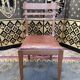 Suite de 6 chaises en chêne et cuir 1950