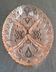 Pink glass aperitif server: Art Deco