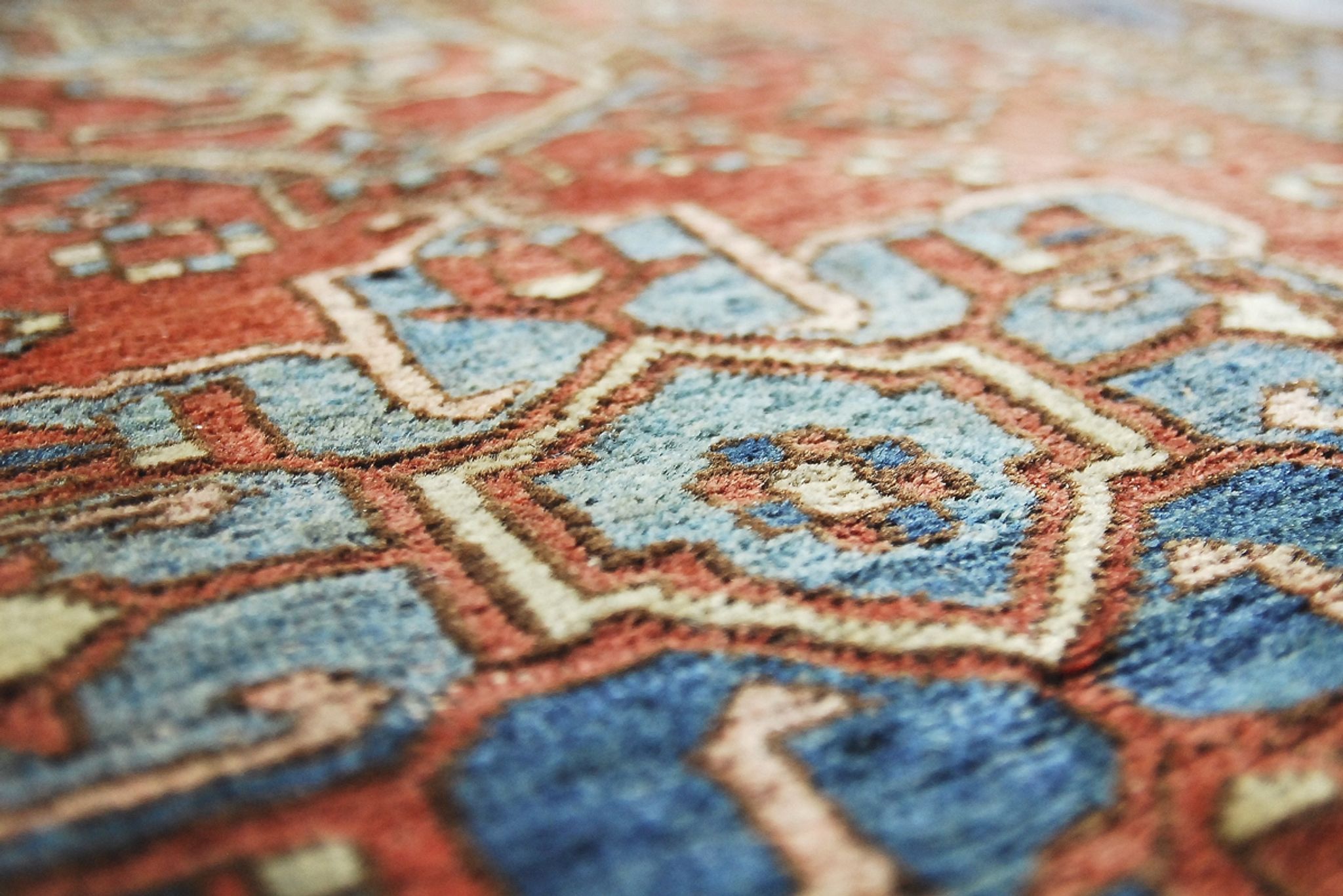 Antique Hand-woven Persian Heriz Carpet, 1920 s - 140x97cm