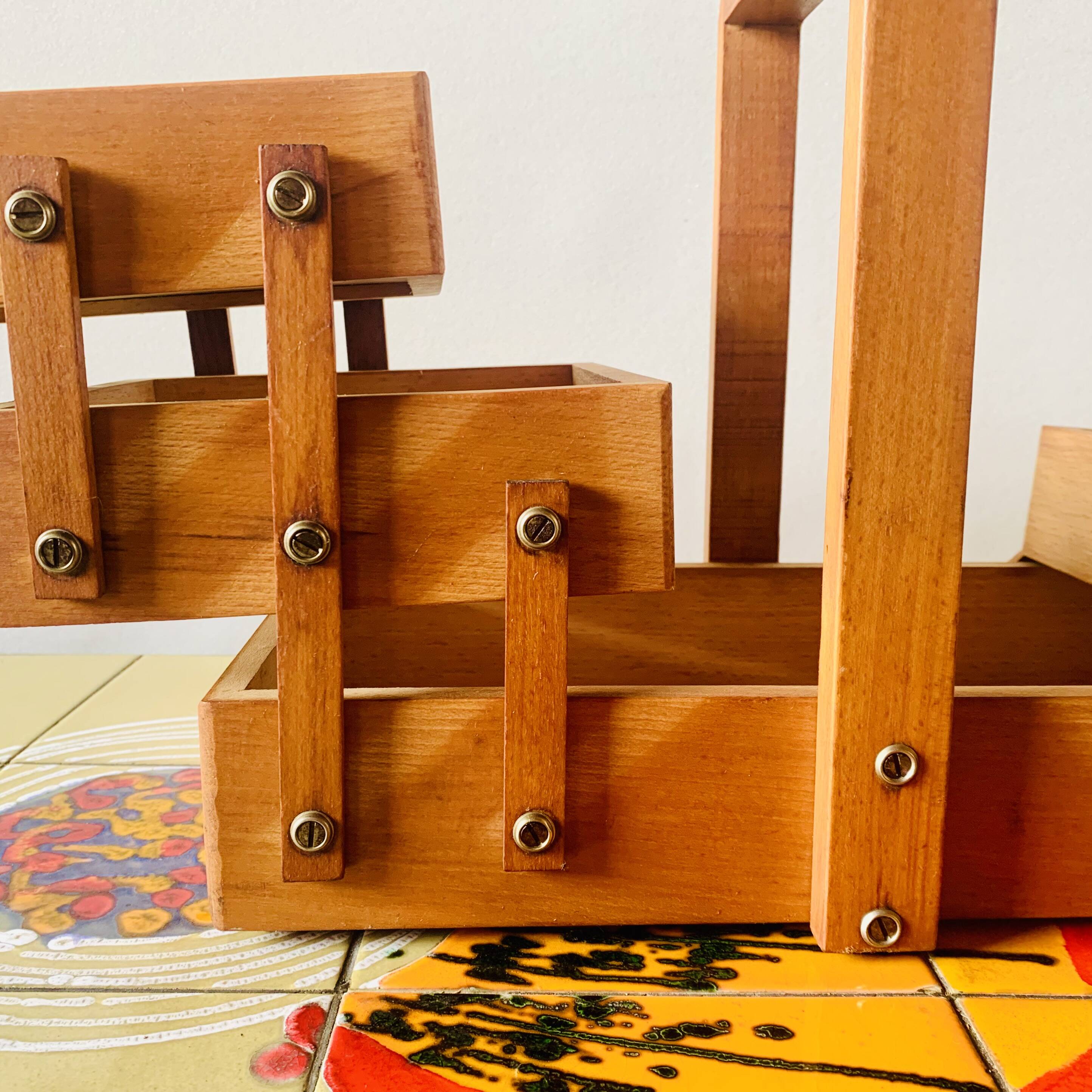 Travailleuse - boîte à couture en bois vintage