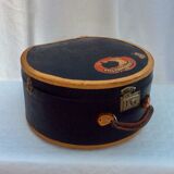 Old cardboard hat box with its handle dimension: height -22cm- diameter -44cm-