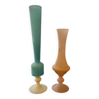 Lot vases verre soufflé