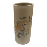Vase manchette à l’oiseau en grès belge Lardinois