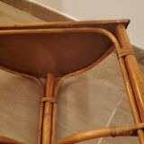Rattan half-moon console
