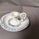 Ancien Bougeoir Porcelaine Blanc Bleu Dynastie Ming Chine