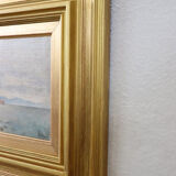 View of the Gulf of Naples, oil painting on board, Italy early 20th century, signed