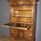 Louis Philippe period secretary in walnut veneer, 19th century.