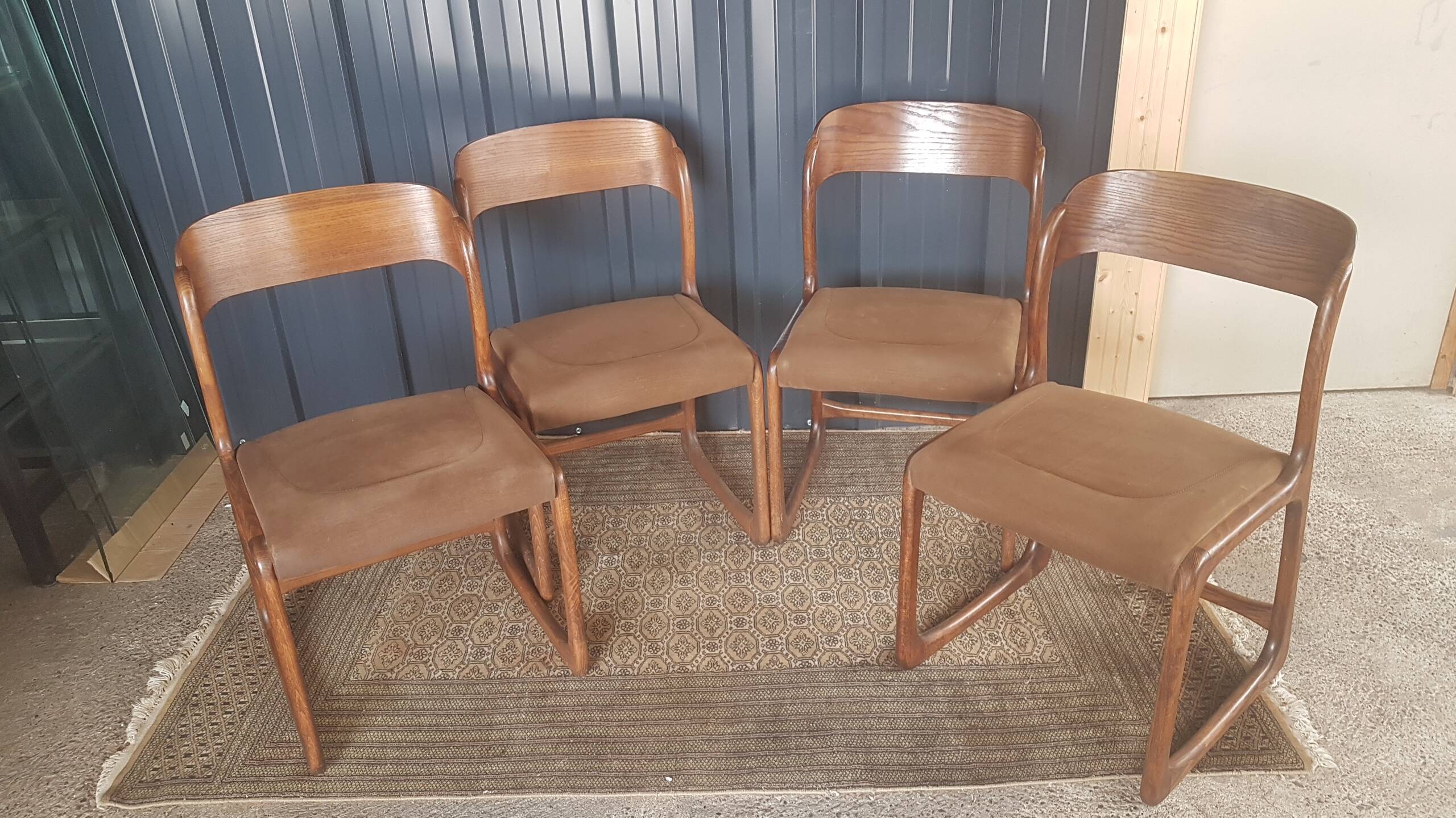 4 Baumann sleigh chairs