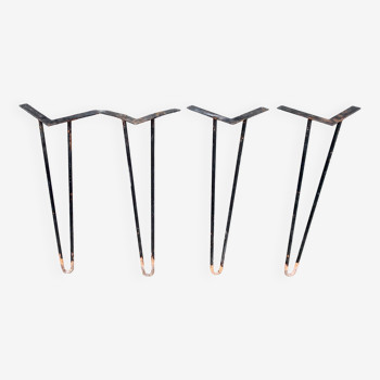 4 Vintage “Hairpins” Table Legs from the 1950s