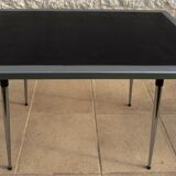 *Table with concrete top and industrial style stainless steel contour