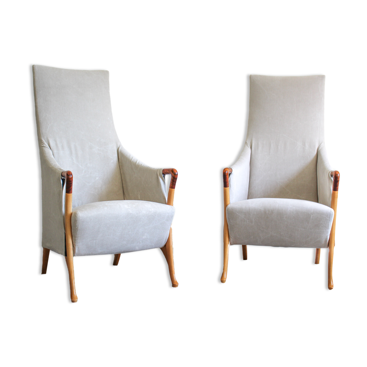 Pair of Armchairs "Progetti" Umberto Asnago for Giorgetti, signed, italy 1980s