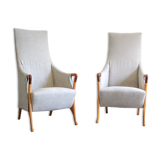 Pair of Armchairs "Progetti" Umberto Asnago for Giorgetti, signed, italy 1980s