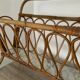 Vintage rattan magazine holder 70s