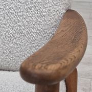 1970s, Scandinavian design, high-backed rocking chair, reupholstered.