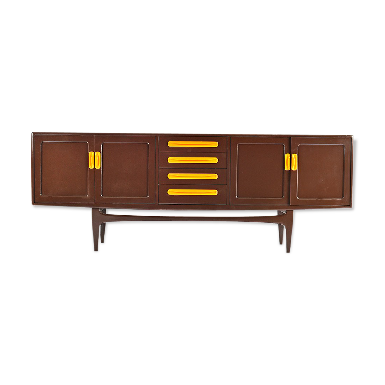 4-drawer, 2-drawer, 2-drawer, circa 1970 brown line