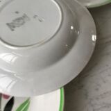 Lot of 5 hollow plates digoin sarreguemines model "rustic" and "casino" 50s