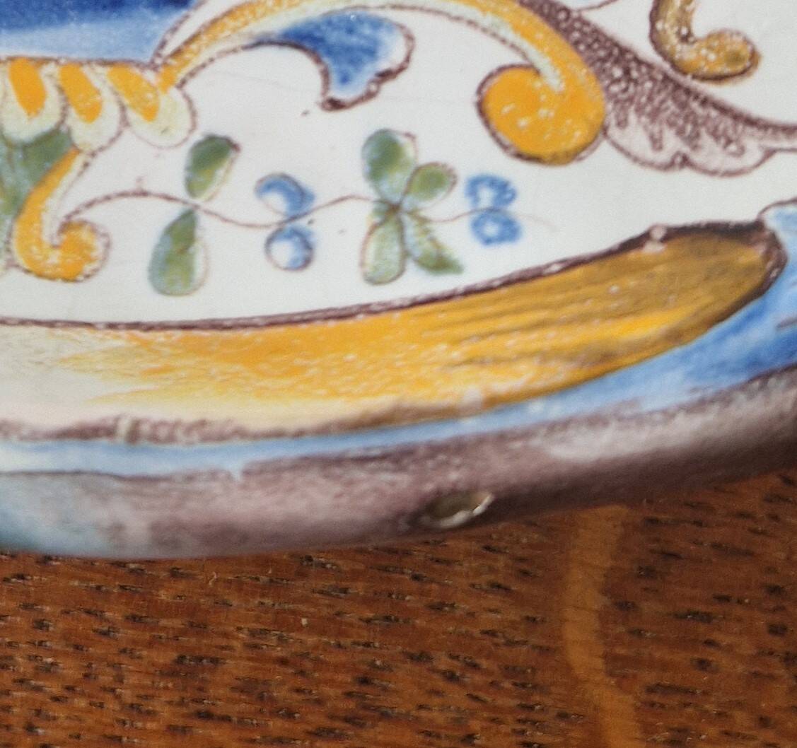 Large plate St Clément old wall decoration lion decor