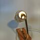 Vintage Bedside Table Lamp: Mid-Century Glass Light, Yugoslavia 1970s
