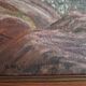 Swedish oil painting, ocean/archipelago motif with pine frame, mid-1900s.