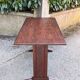 restored bistro table teak finish 1950