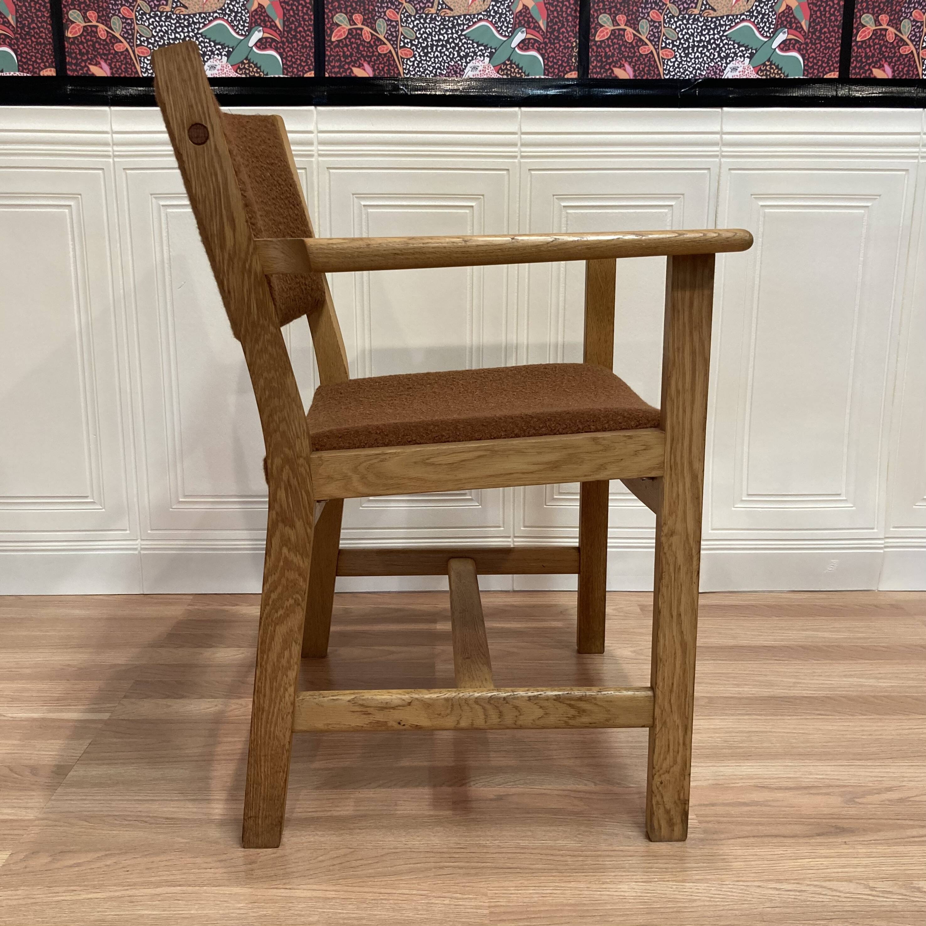 4 armchairs stamped "hans wegner" 1960.