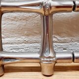 Bamboo silver metal trivety