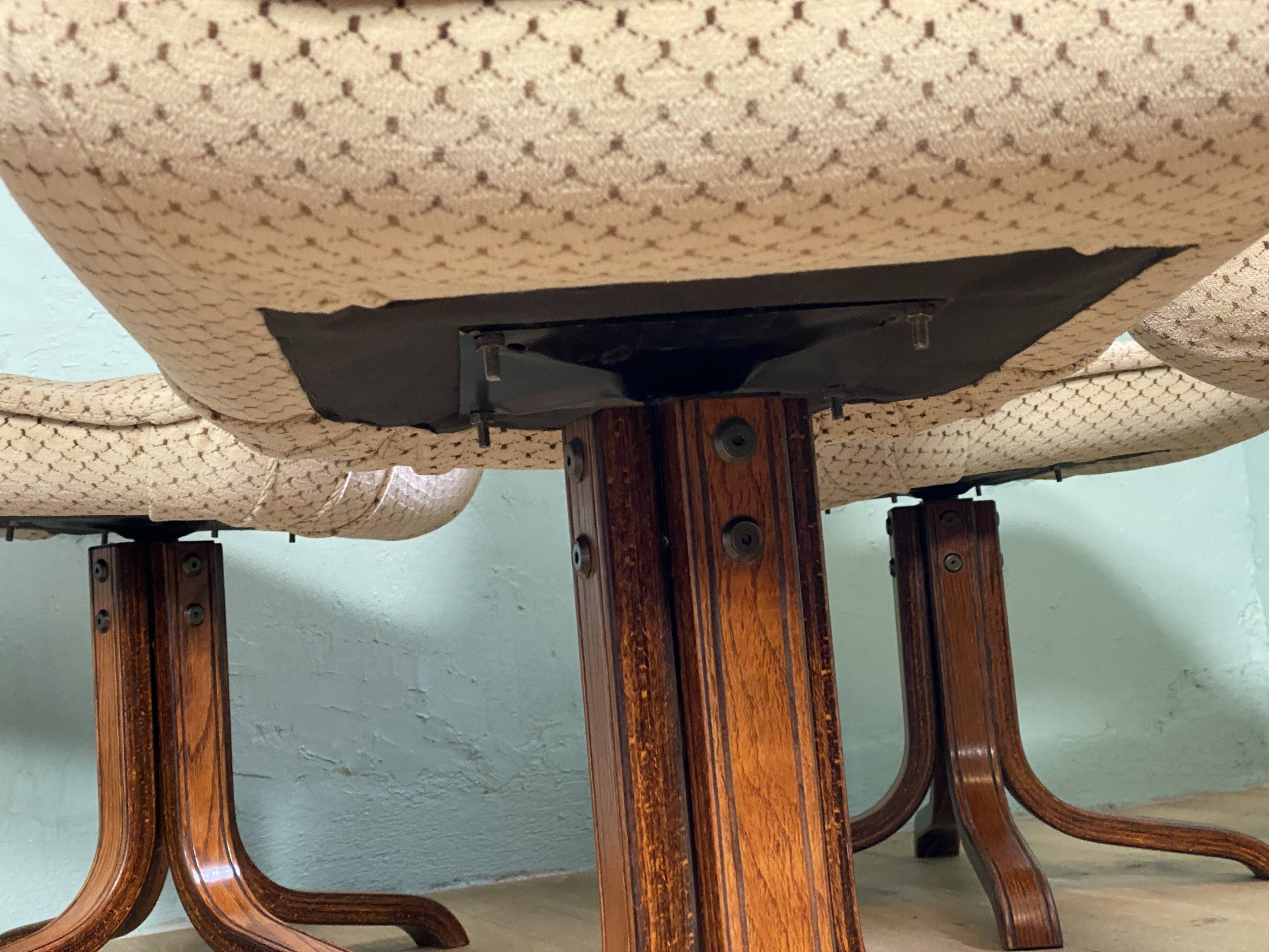 6 Swivel Bucket Chairs Scandinavian Design Vintage 60 70