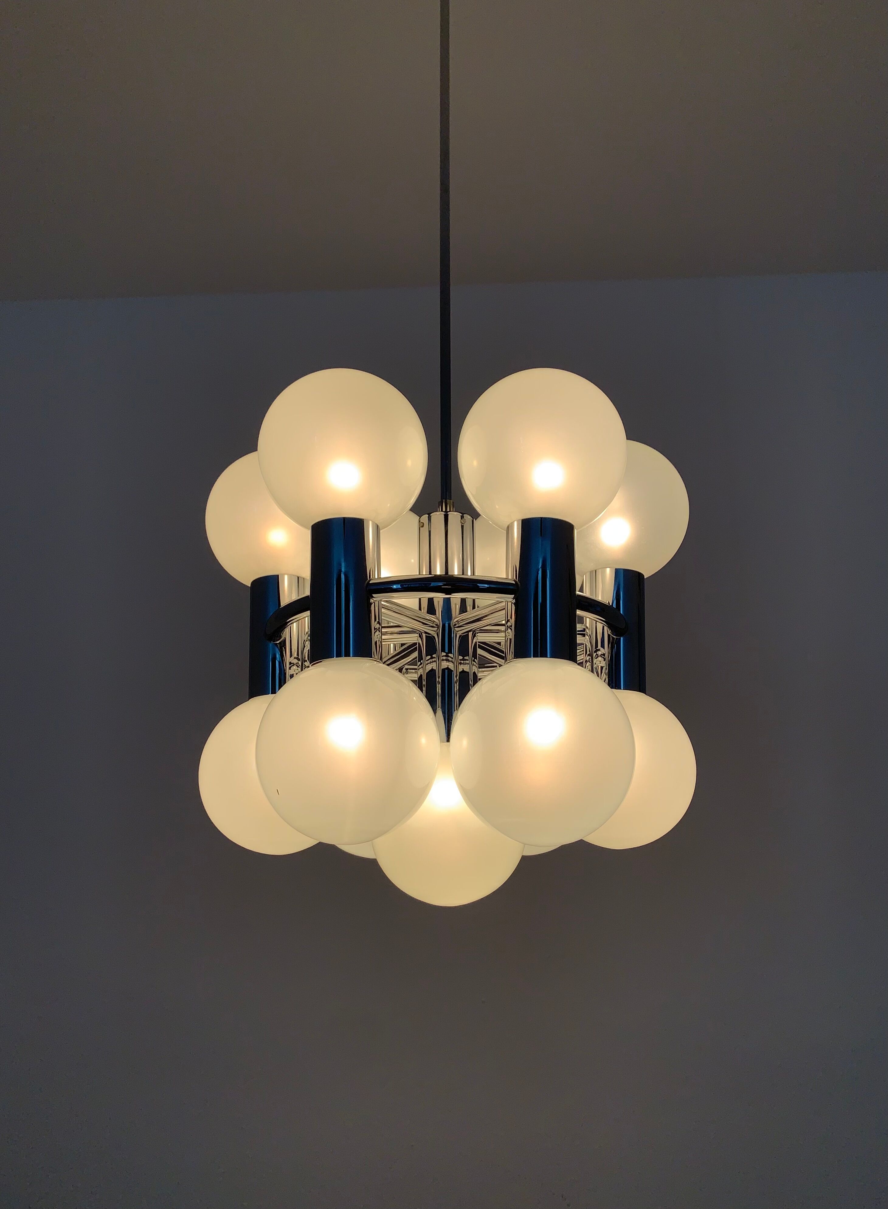 1970s Sputnik Chandelier by Motoko Ishii for Staff