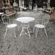 Salon de jardin en fer forgé , 1 table + 3 fauteuils