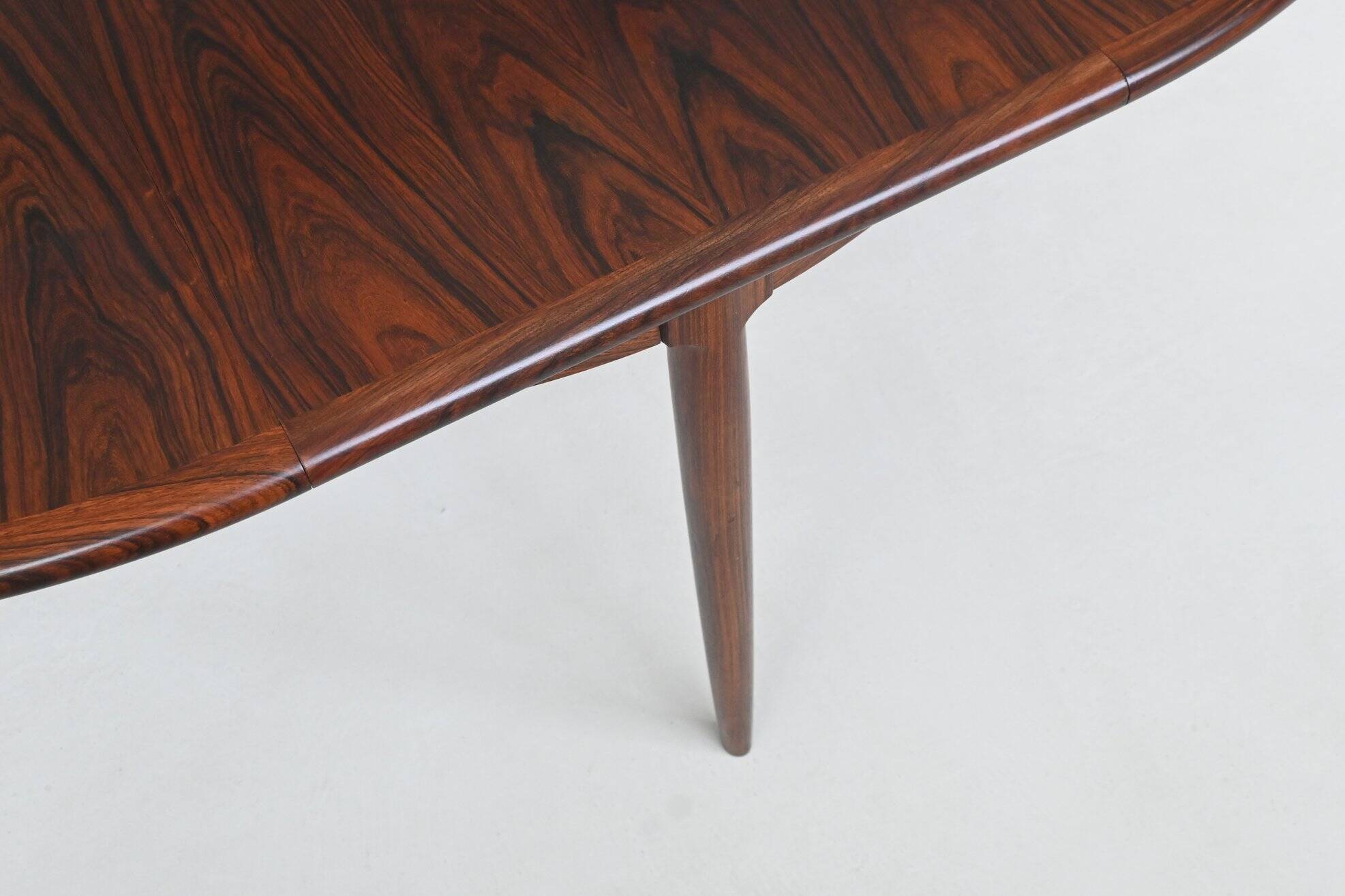 Niels Otto Moller model 15 dining table in rosewood Denmark 1960