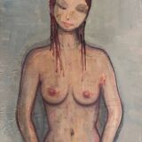 Painting HSP Jean RENAUT (1905-1979) "Model of nude young woman" frame 1964