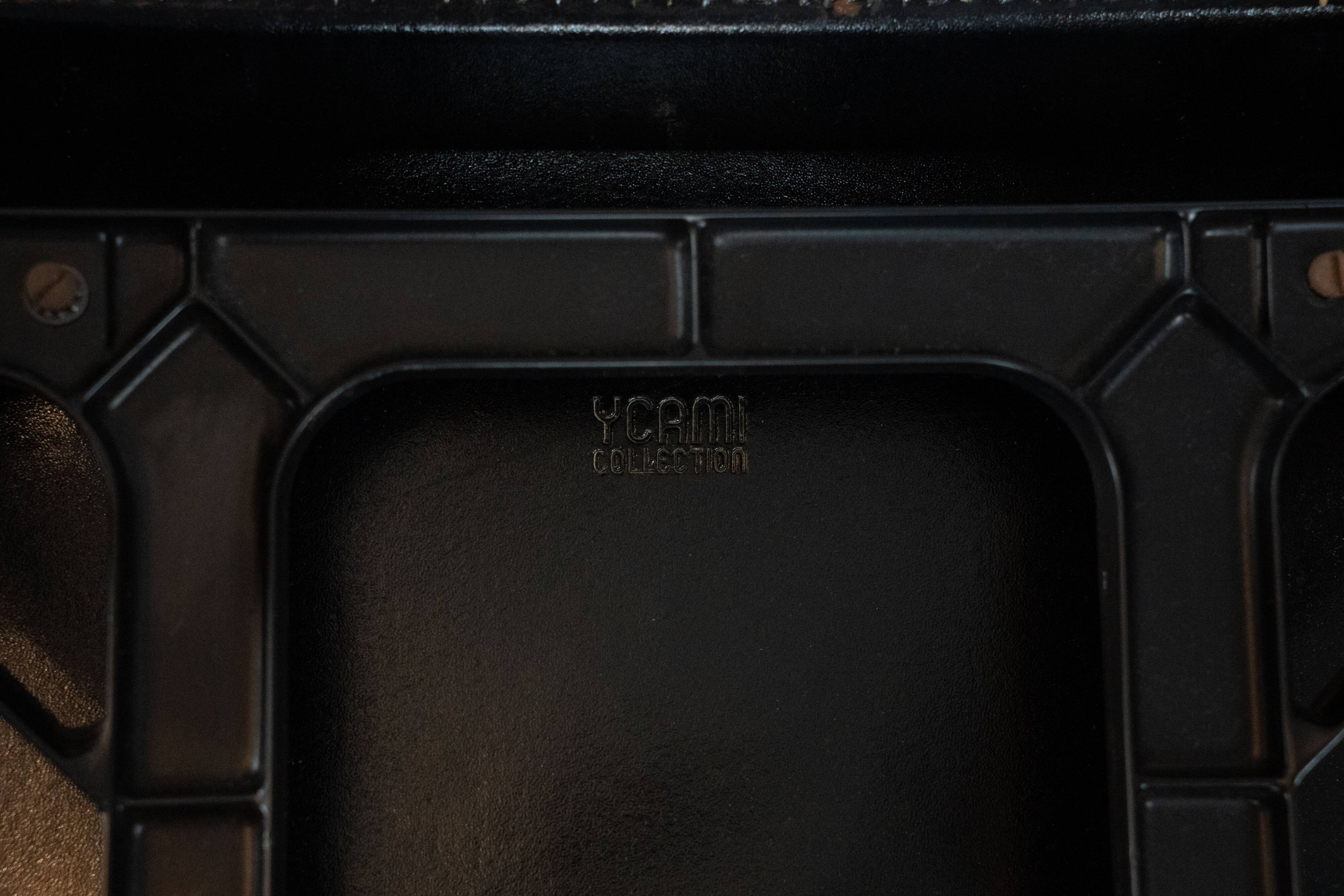 Postmodern Set of ten leather dining chairs by Antonello Mosca for Ycami. I