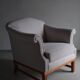 Fauteuil lounge gris bouclé | Suède | Années 1940